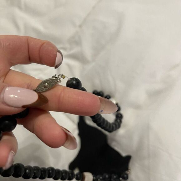 Vintage Lee Sands Wood Inlay Elephant Necklace - Picture 4 of 4